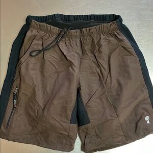 Men's Borah Brown Athletic Cycling Shorts | size L